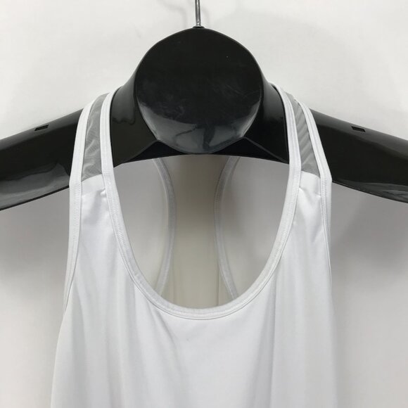 Athleta Mesh Chi Tank Top Women's Small Bright White Racerback Activewear Summer - Picture 2 of 10
